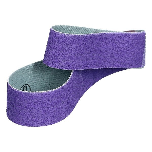 3M Cubitron Sanding Belt, Coated, Ceramic, 60 Grit, Not Applicable, 1184F, Purple 7100350490 - main