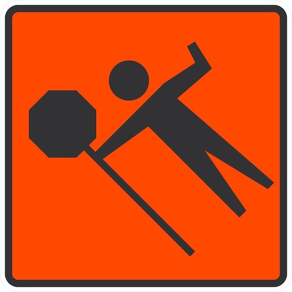 Lyle Flagger Symbol, 24x24, Engineer Grade, Orange G-12939-EG_24x24 - main