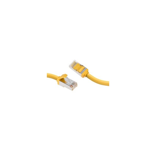 Cable Wholesale Slim Cat8 Yellow S/FTP Ethernet Patch Cable, Molded Boot, 40Gbps - 2000MHz, 6mm OD, 4-Pair 13X8-68103 - main