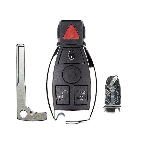 Aks Keys 1997 - 2014 Mercedes Benz Smart Key 4B W/ Panic FCC# IYZ-3312 Dual Battery - Aftermarket RC-BENZ-10C - main
