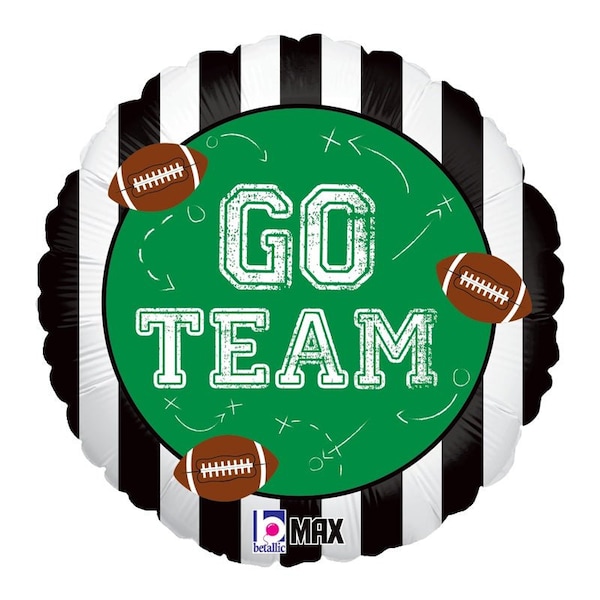 Loonballoon Football Balloons, 18 inch GO Team Football 2 pcs LOON-LAB- 36911-B-U - main