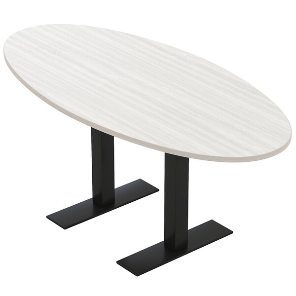 Skutchi Designs 4 Person Conference Table With Power Unit | 6' Oval Table | Harmony Series HAR-OVL-36X72-T.BK-WA7976-NA - main