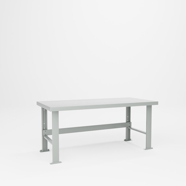 Pucel Steel Top Workbench, F Series, 72 in W x 34 in D x 32.5 in H, Light Blue F-3472 - main