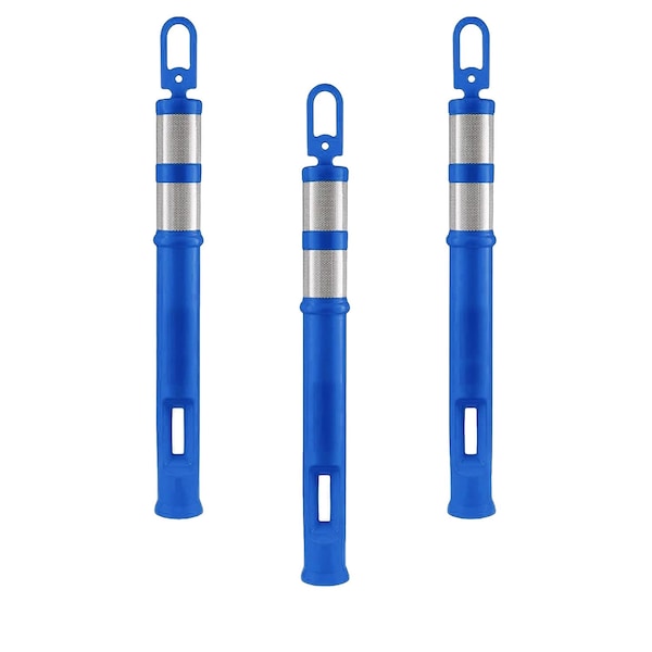Xpose Safety 3 Pack 42in Ring Loop Blue Traffic Delineator Post, 3PK DLR-BLU-42-3-X-S - main
