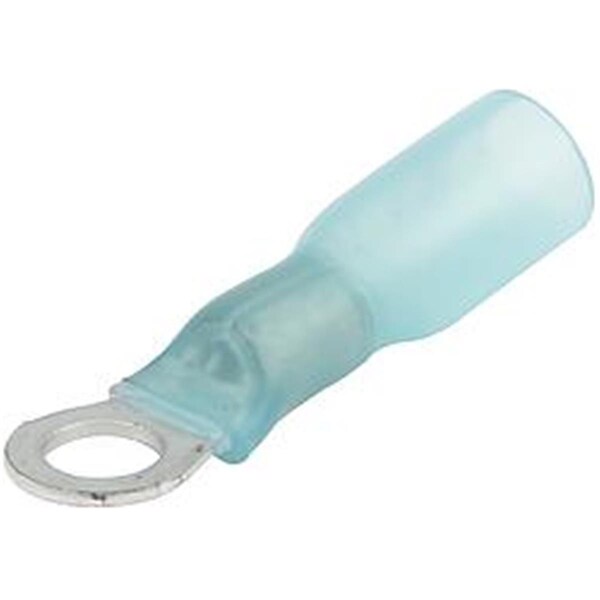 Allstar Performance 16-14 Gauge Heat Shrink Ring Terminal with No. 10 Hole, Blue, 10PK ALL76073 - main