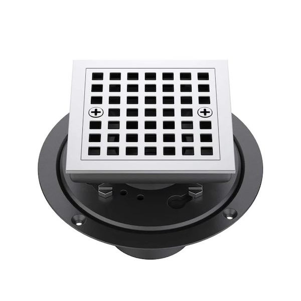 Kibi 4in Tile-In Shower Drain - Brushed Gold KFD0401CH - main