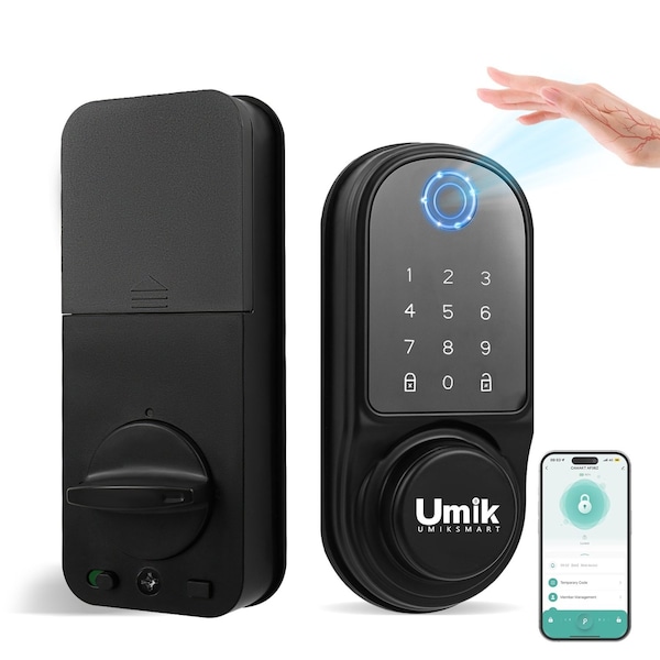 Wrightmaster 5-in-1 Aluminum Smart Pad Lock with Palm Vein Recognition, App Control, IC Card, Auto-Lock ZR-AF06 - main