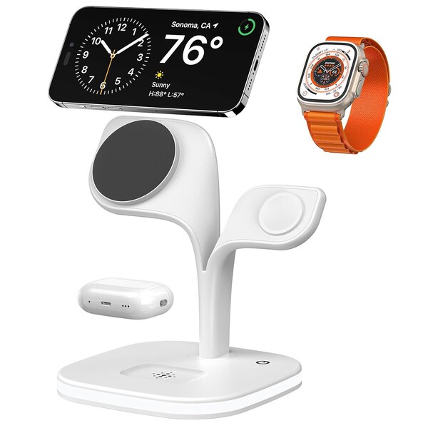 Trexonic 5 in 1 Fast Wireless Charging Station in White 750123622M - main