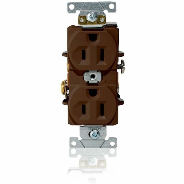 Leviton Dup Rec 15A 125V Self-Gr Brn L5262 - main