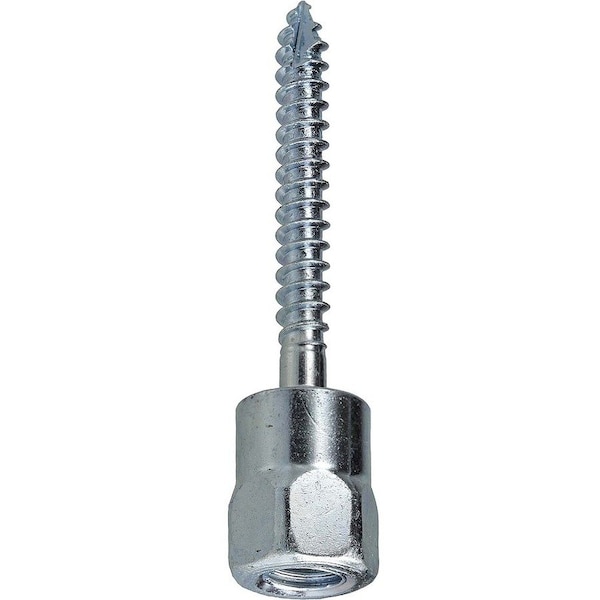 Dottie Rod Hanger, Wood, 1/4 in x 2 in Size, 2" L, Carbon Steel Zinc Plated, 100 PK SSW14B - main
