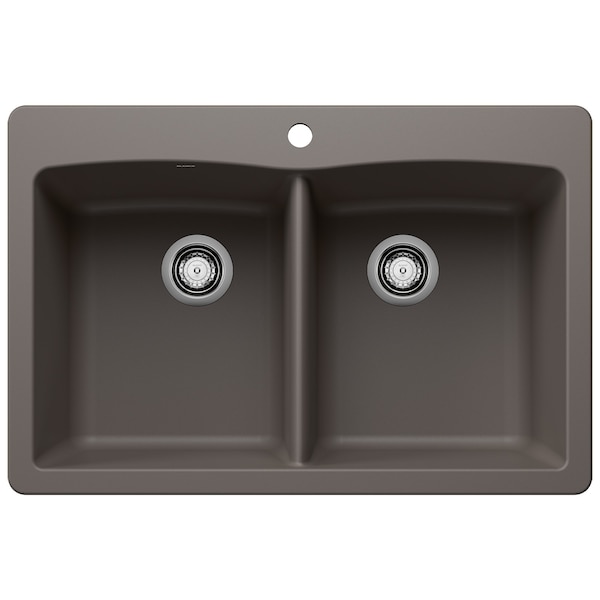 Blanco Diamond Equal Double Dual Deck, Volcano Grey 443104 - main