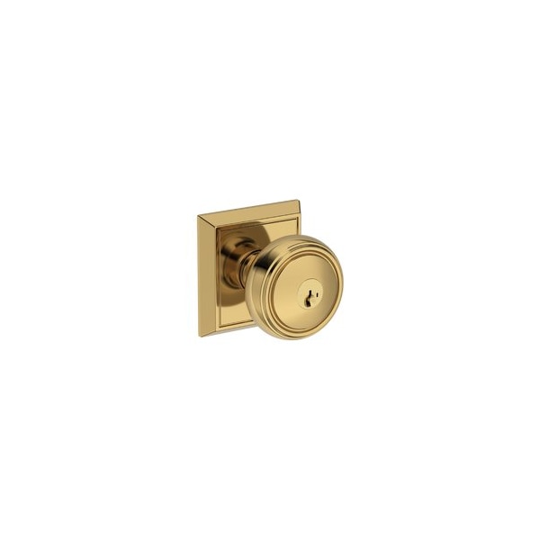 Baldwin Residential Door Knobs Keyed Entry Lifetime Brass ENBRECHR003SMC - main