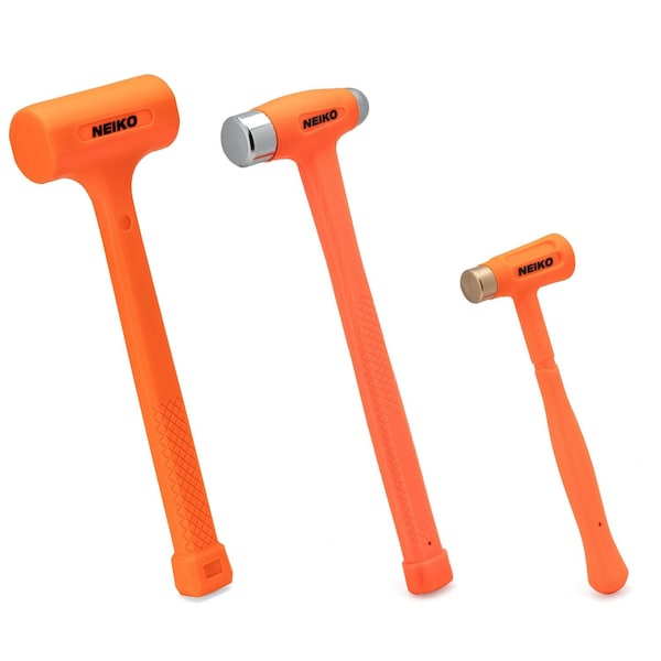 Neiko Dead Blow Hammer Set, 3-Piece Variety Pack, 1-1/2 LB Deadblow, 12oz Brass Cap, 16oz Ball-Peen 02889A - main