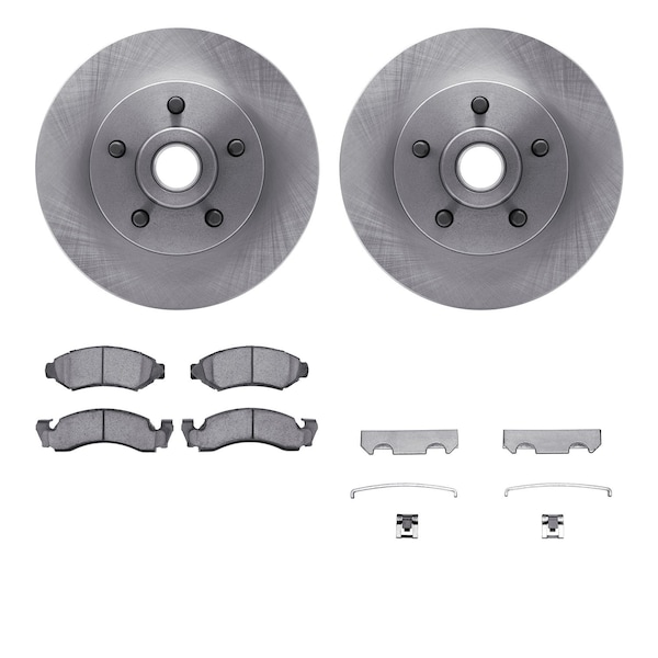 Dynamic Friction Co DFC Brake Rotor- Heavy Duty Brake Pad includes Hardware 6412-56001 - main