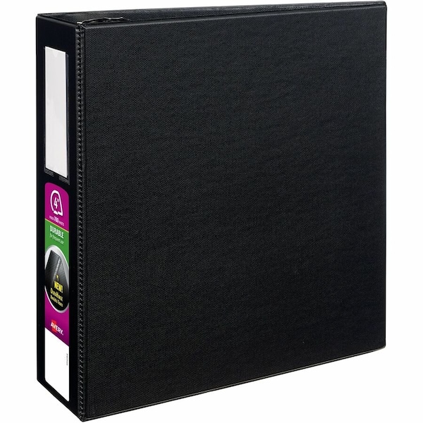 Avery Binder, EZD Ring, Label Holder, 4", Black 08802 - main