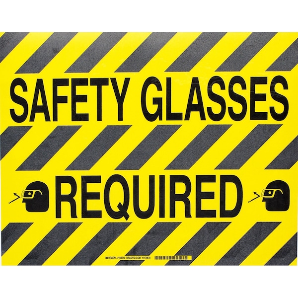Brady Floor Safety Sign, 14in H x 18in W x 0.011in D, Polyester 104510 - main
