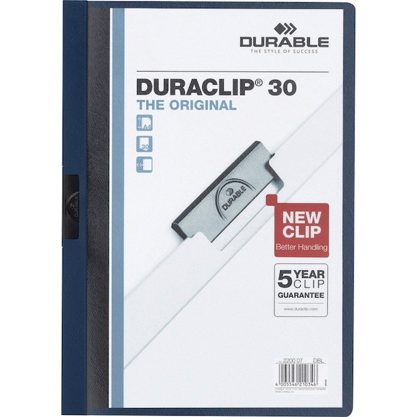 Duraclip Report Cover, 30 Sh, Ltr, Nv Blue, PK25 220328 - main