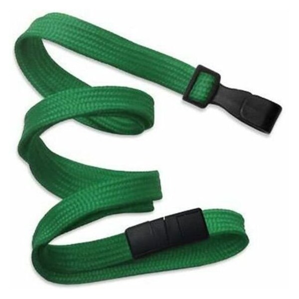 Brady LANYARD STANDARD, GREEN, 3/8in, FLAT BRAIDED, WOVEN LANYARD, UNPRINTED, POLYESTER MATERIAL, 2137-4748 - main