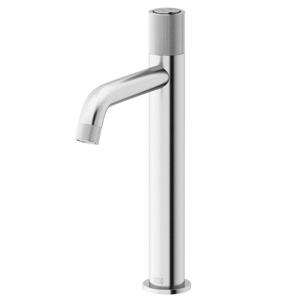 Vigo Apollo Single Handle Single-Hole Bathroom Vessel Faucet in Brushed Nickel VG03031BN - main