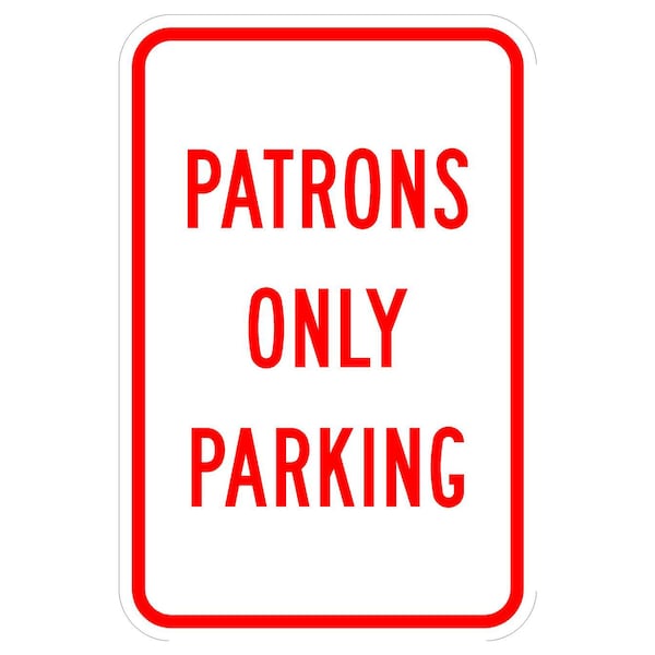 Sign Solutions Usa Parking Sign, 12 in W, Aluminum Sign, White DCS06DWT1218CUS00194 - main