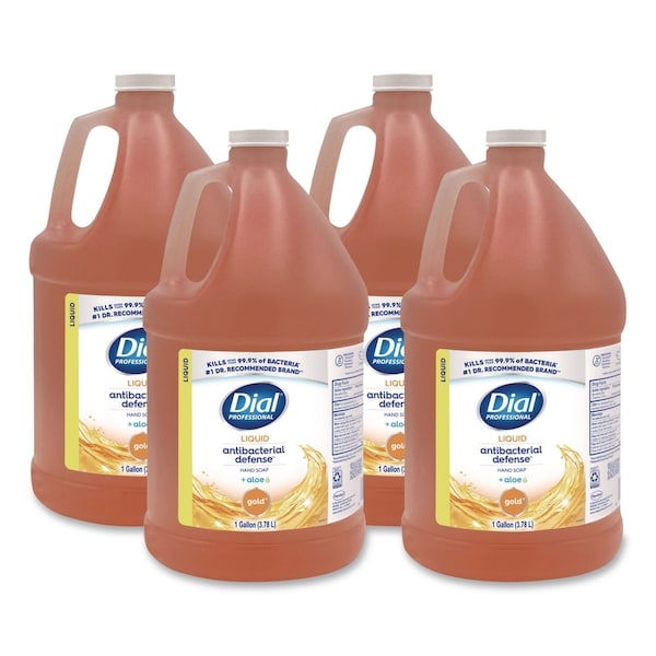 Dial Professional Gold Antibacterial Liquid Hand Soap, 1 gal, 4PK 88047 - main