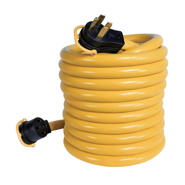 Arcon 11535; Power Supply Cord; 3 Pin Male & Female; 50 Amp; 30 Foot; Yellow; cULus Certified 11535 - main