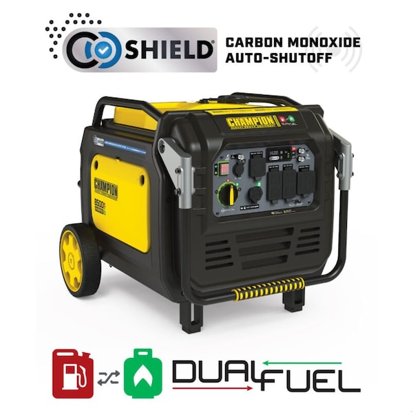 Champion Power Equipment Portable Generator, Gasoline/Propane, Electric, Recoil Start, 120/240V AC 201175 - main