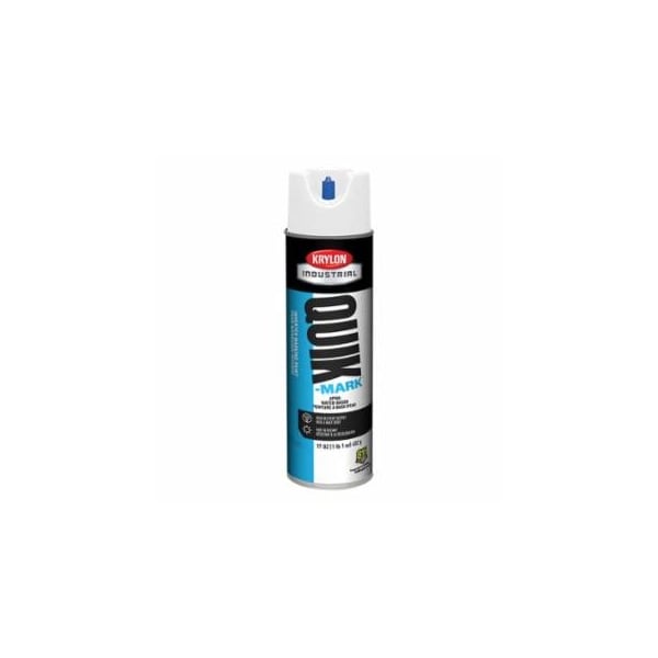 Krylon Industrial Quik-Mark, APWA Water-Based Inverted Marking Paint, 17oz Aerosol, Brilliant White, 12PK 425-A03901004 - main