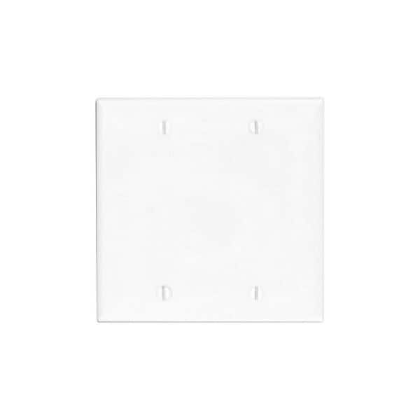 Leviton Blank Plate, Double Gang, White 80725-W - main