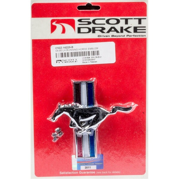Drake Automotive Group C5ZZ-16229-B Running Horse Grille Emblem for 2005-2012 Mustang DRAC5ZZ-16229-B - main
