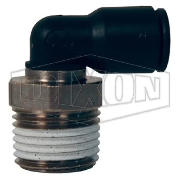 Dixon Legris by Push-In Elbow, 1/4 in x 8 mm Nominal, Male BSPT x Tube, 290 psi Pressure, Nylon, Domestic 31090813 - main