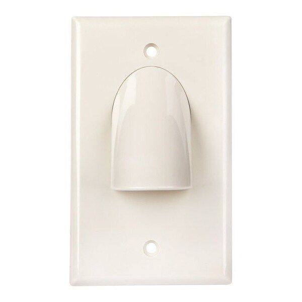 Monster Cable Just Hook It Up White 1 gang Plastic Home Theater Wall Plate 140679-00 - main