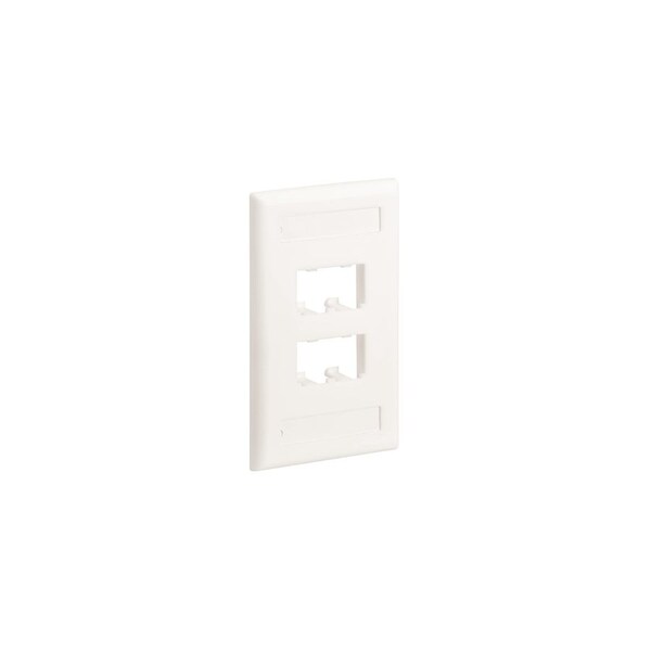 Panduit 4-PORT FLUSH MOUNT UNLOADED, SINGLE GANG CLASSIC SERIES, WHITE ROHS 242529 - main