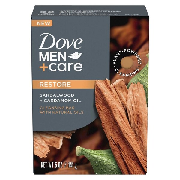Dove Men+Care Sandalwood Plus Cardamom Oil Restore Cleansing Bar Soap, 5 Ounce, 72PK 62712582 - main