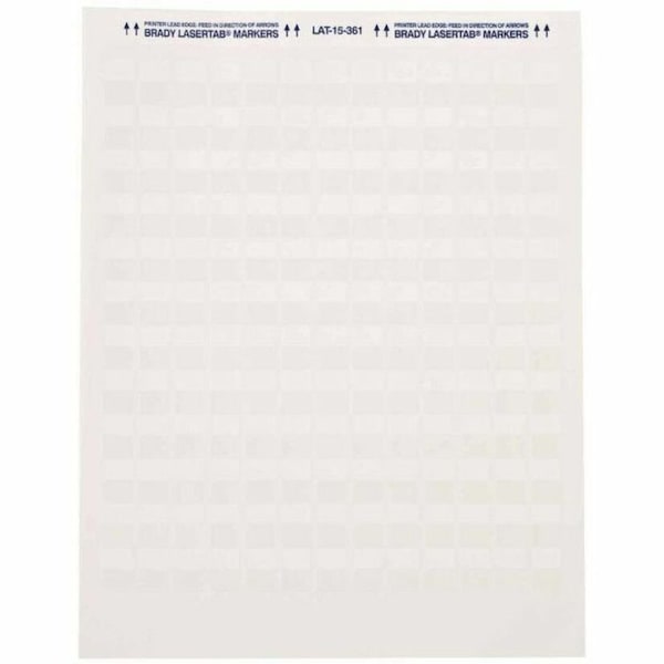 Brady Write On Laminating Wire and Cable Markers, White on Translucent, LAT-18-361-1, PK21 LAT-18-361-1 - main