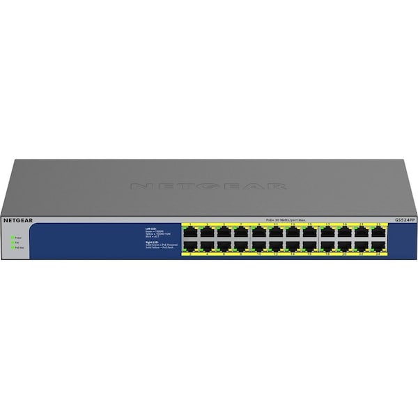 Netgear 24-PORT HIGH-POWER POE+ GIGABIT ETHERNET ULTRA60 POE++ UNMANAGED SWITCH GS524PP-100NAS - main