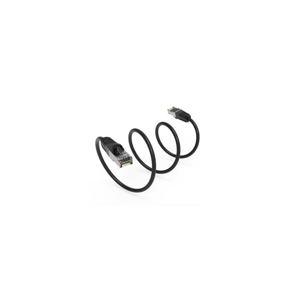 Cable Wholesale Shielded S/FTP Cat6 Ethernet Patch Cable, Snagless/Molded Boot, 26AWG, Black, 15 foot 12X8-52215 - main