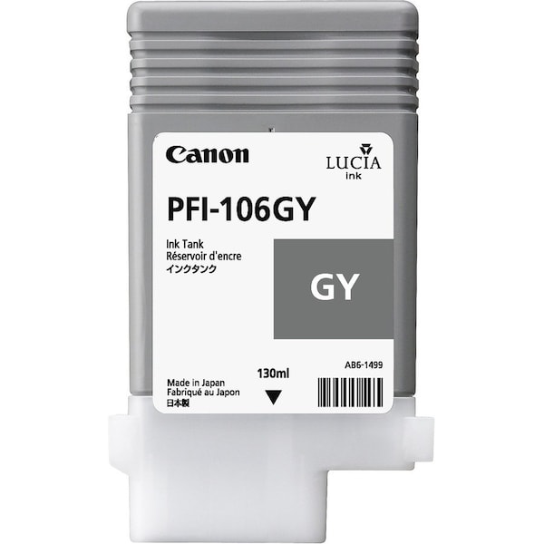 Canon PFI-106GY Pigment Ink Tank 130ml 6630B001AA - main