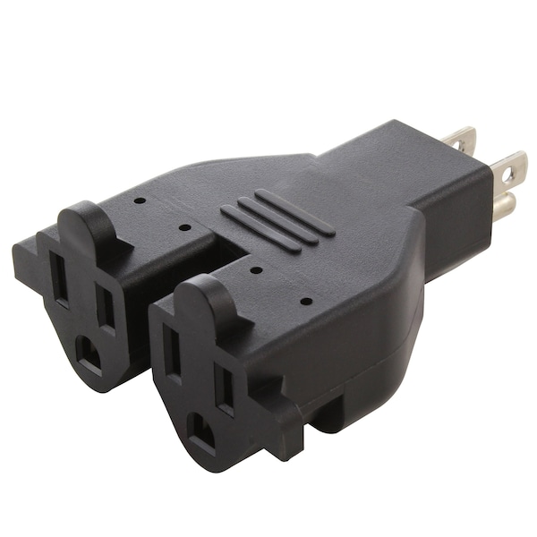 Ac Works 3-Prong Heavy-Duty V-DUO Household Outlet Adapter ADV104 - main