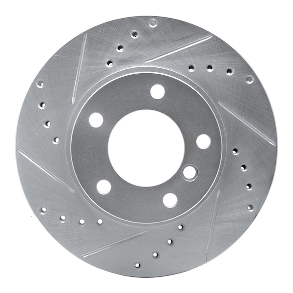 Dynamic Friction Co DFC Brake Rotor - Drilled and Slotted - Silver 631-31027L - main