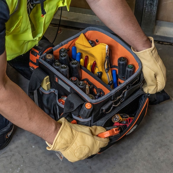Klein Tools Tool Bag, Tradesman Pro Tool Tote, 40 Pockets, 10-Inch
