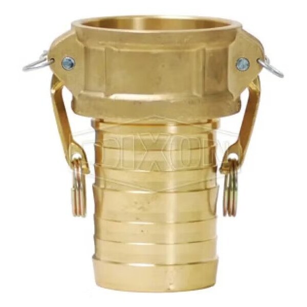 Dixon Global King Crimp Type-C Cam & Groove Coupler with Buna-N Seal, 1 in Nominal, C38000 Forged Brass G100-C-BRCR - main