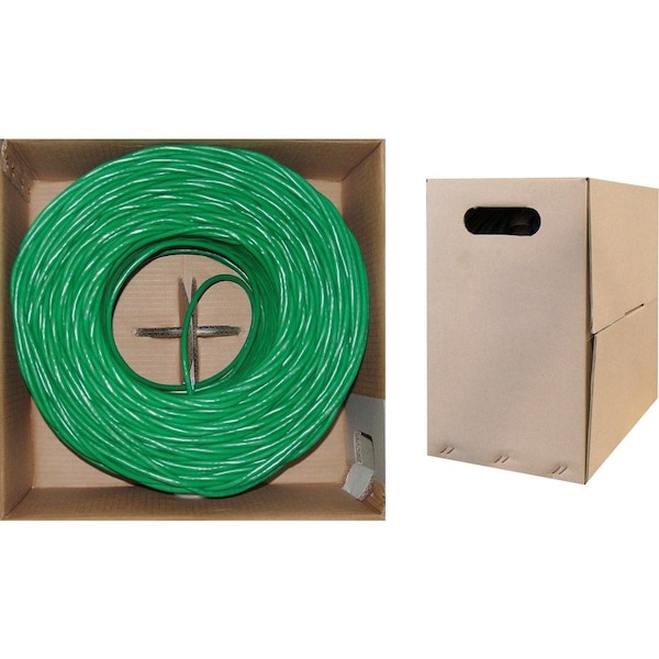 Cable Wholesale Bulk Cat6 Green Ethernet Cable, Solid, UTP (Unshielded Twisted Pair), Inwall Rated(CM), POE 10X8-051TH - main