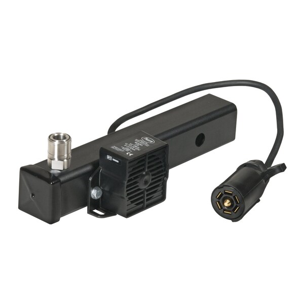 Safetywhips Warning Whip Mount, Black, Steel, 12.25 Length, 107db Backup Alarm, 7 Way power plug connector HMQDA - main