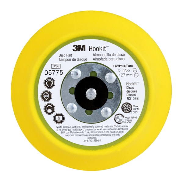 3M TAPERED EDGE DISC PAD, 5 IN DIA PAD, ATTACHMENT, 10PK 7100027274 - main