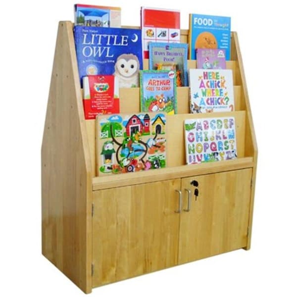 Procomfort Double Sided Birch Bookshelf with Cabinet PR3329332 - main