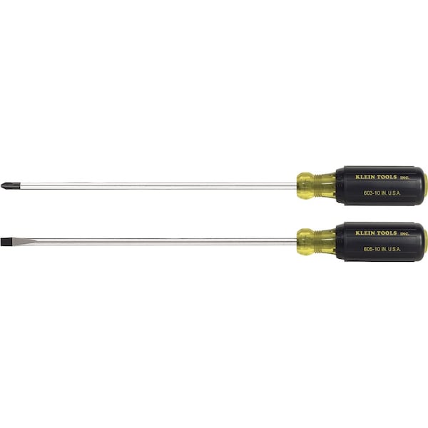 Klein Tools Screwdriver Set, Long Blade Slotted and Phillips, 2-Piece 85072 - main