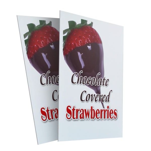 Signmission Chocolate Covered Strawberries, Plastic Signs Only 24 Inch x 36 Inch, Corrugated Plastic, 2PK CSB-2436-2PACK-ChocolateCoveredStrawberr - main
