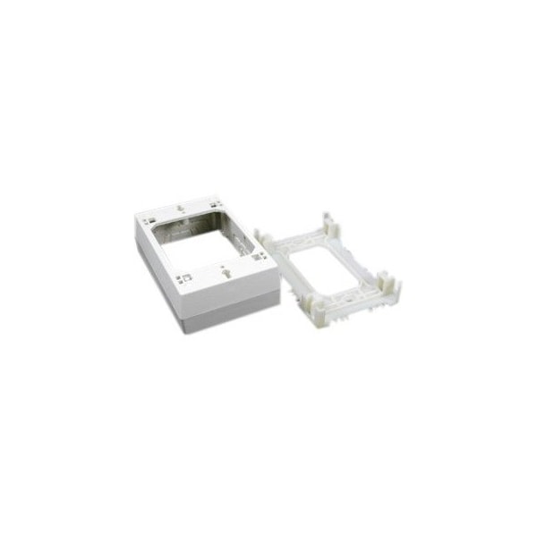 Legrand Wiremold NMW Outlet Box, 1 Gang, Plastic, White, Wall Mounting NMW3 - main