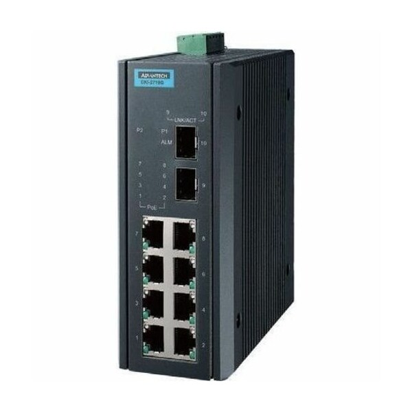 Advantech 8GE PoE +2G SFP Ind. Unmanaged Switch EKI-2710G-2FPI-A - main